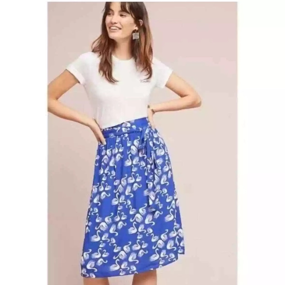 Anthropologie/ Porridge skirt, with pockets and tie.  Size L